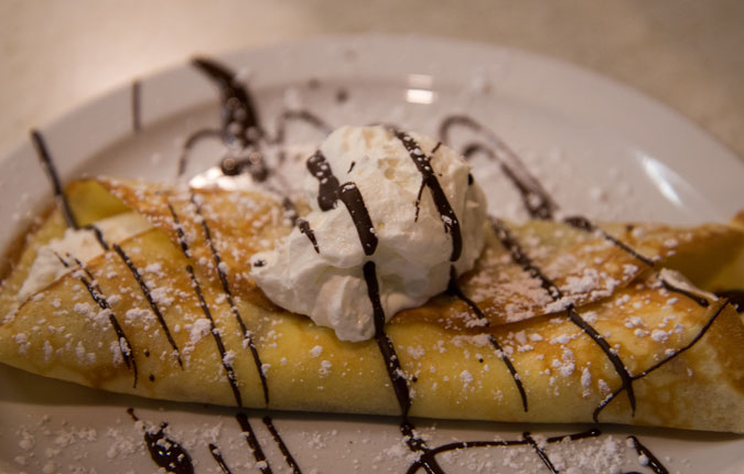 chocolate crepe